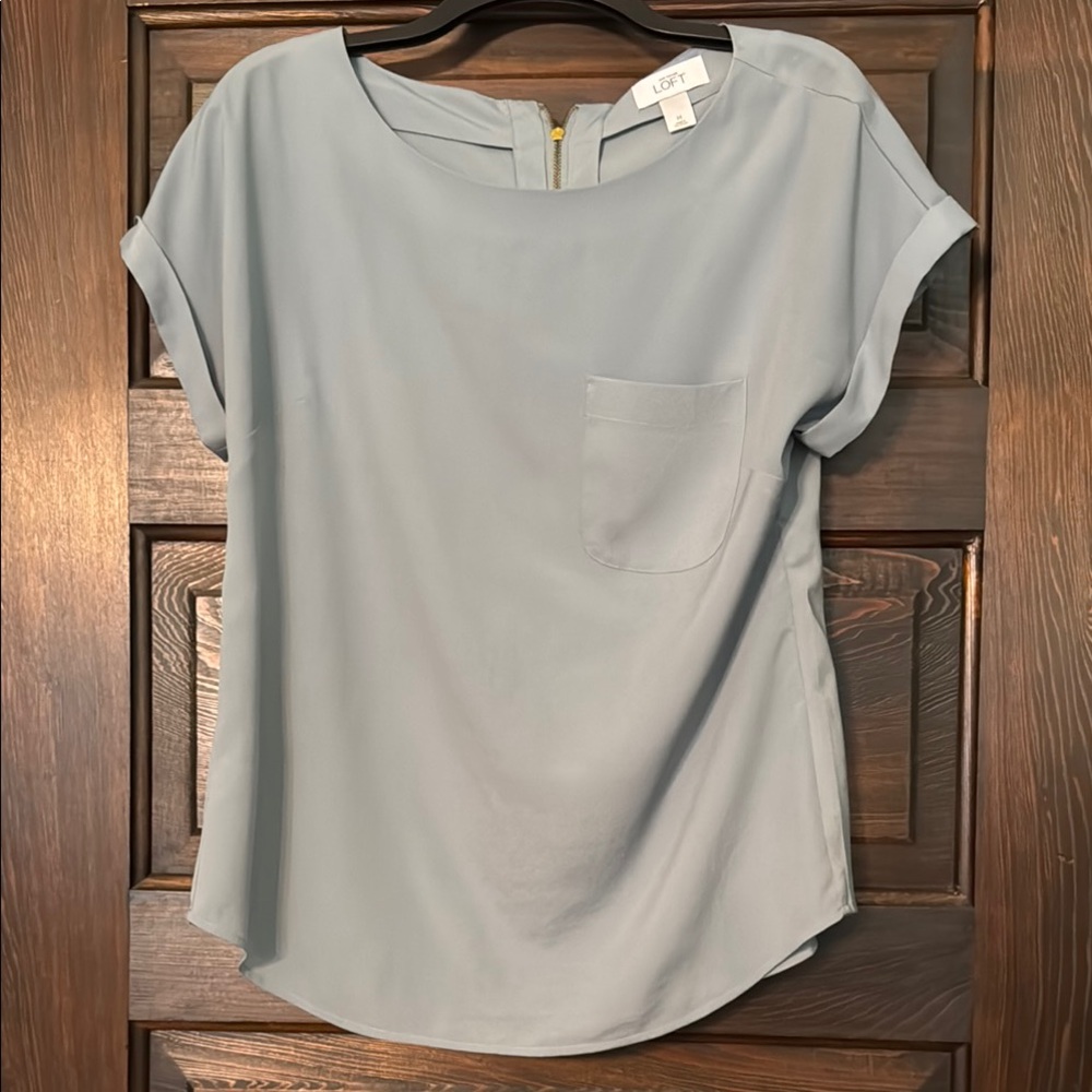 LOFT Blue Blouse Elegant Top